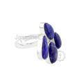 Belle anneau en argent sterling Lapis Lazuli pour l&#39;approvisionnement en gros